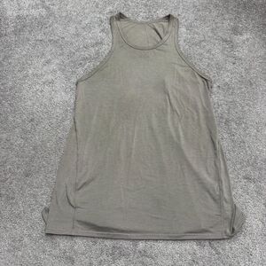 Lululemon Racerback Halter Tank Top Womens 6 Olive Green Breezy Back Athletic